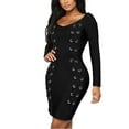 thumbnail image 1 of Hybrid & Company Women’s Sexy Bodycon Stretch Knee Length Midi Bandage Dress, 1 of 3