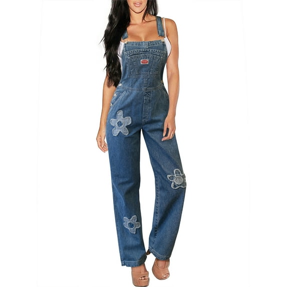 Hybrid & Company Women's Stretch Denim Overalls