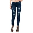 thumbnail image 1 of Hybrid & Company Women's Super Comfy Stretch Ripped Skinny Jeans P37350SKX Dark WASH 20, 1 of 3