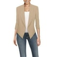 thumbnail image 1 of Hybrid & Company Womens Casual Work Office Open Front Blazer Jacket with Removable Shoulder Pads Made in USA, 1 of 3