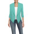 thumbnail image 1 of Hybrid & Company Womens Casual Work Office Open Front Blazer Jacket with Removable Shoulder Pads Made in USA, 1 of 3