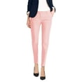 thumbnail image 1 of Hybrid & Company Womens Pink Premium Stretch All Day Comfort Flat Front Trousers Chino Pants PW31201TX Blush 14, 1 of 3