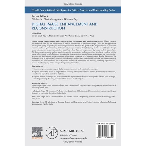 Pre-Owned Digital Image Enhancement and Reconstruction (Hybrid Computational Intelligence for Pattern Analysis and Understanding), 9780323983709, 0323983707, Paperback, 1 edition