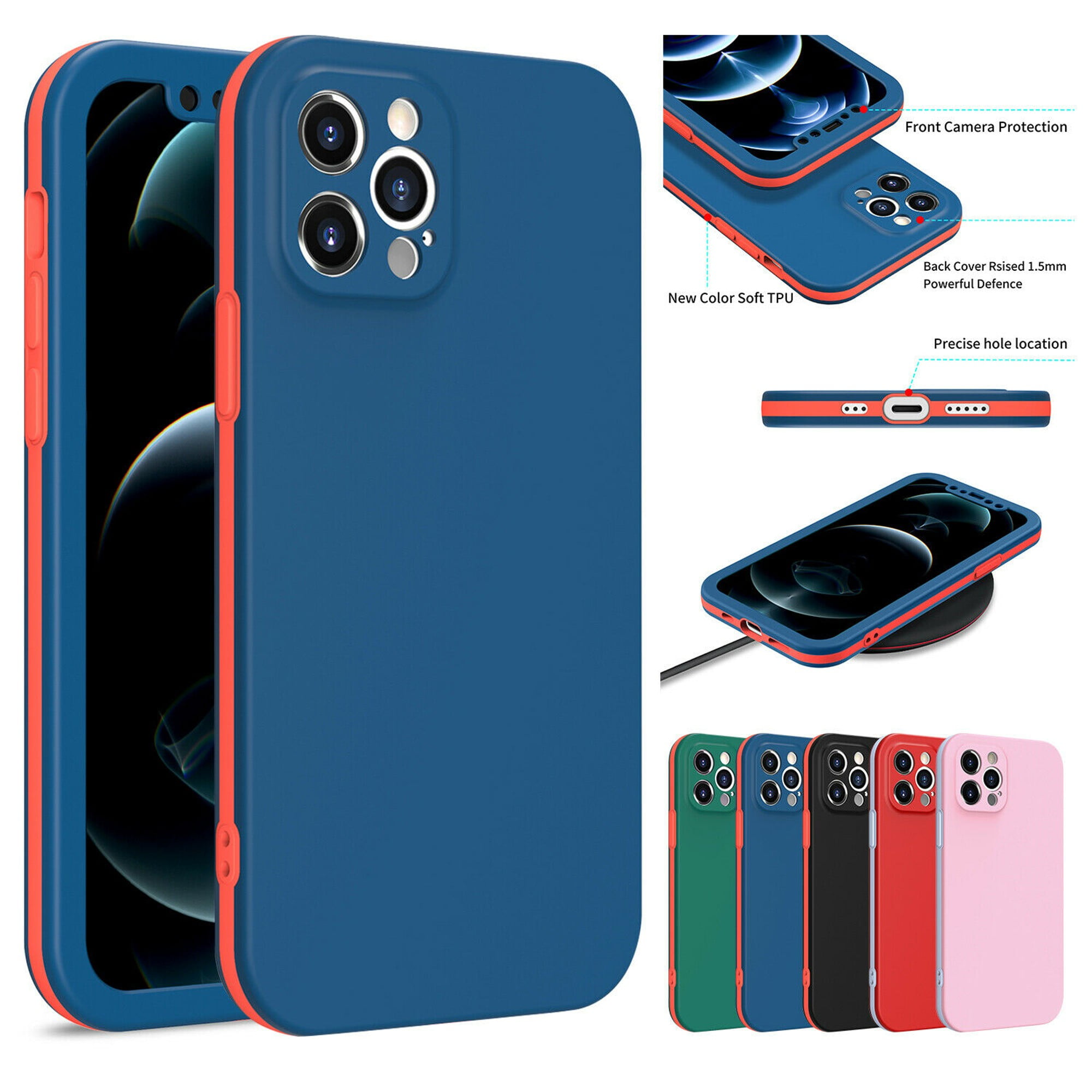 Hybrid Dual Layer iPhone 12 Pro Case (Black) Camera Lens