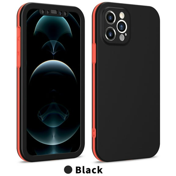 Hybrid Dual Layer iPhone 7 Case (Black) Camera Lens Protection 360° Full Enclosing Protective Shockproof and Scratch Resistant Cover