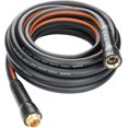thumbnail image 1 of Hybrid Garden Hose 5/8 IN. x 25 FT, Heavy Duty, Lightweight, Flexible with Rotatable Grip Handle and Solid Brass Fittings, Gray+Orange, 1 of 5