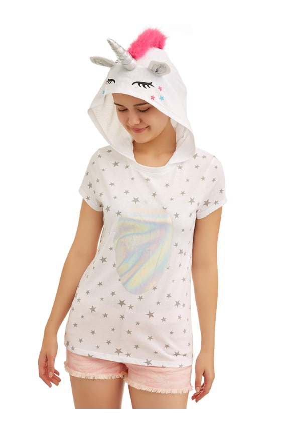 Hybrid Junior' Unicorn Generic Halloween Hooded Costume with Cape