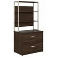thumbnail image 1 of Hybrid Lateral File Cabinet with Shelves in Black Walnut - Engineered Wood, 1 of 9