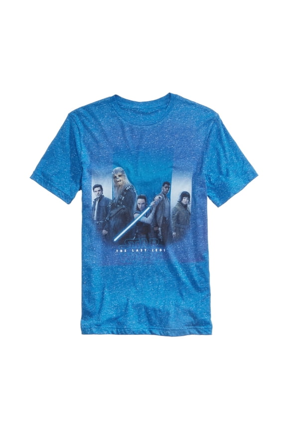 Hybrid Mens Group Fade Blue Graphic Print T-Shirt Blue L