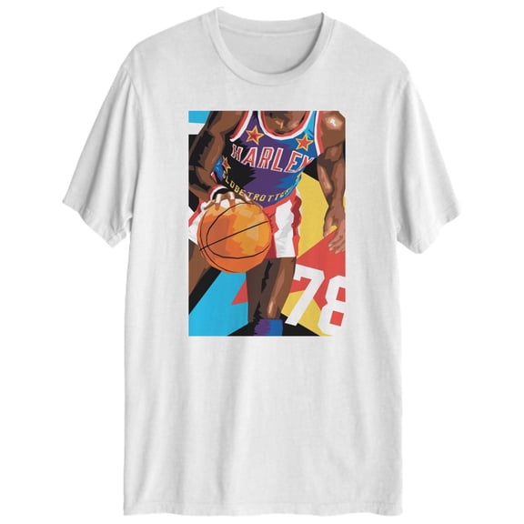 Hybrid Mens Harlem Graphic T-Shirt, White, X-Large