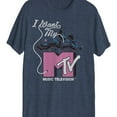 thumbnail image 1 of Hybrid Mens MTV Short Sleeve Graphic T-Shirt, Blue, Small, 1 of 1