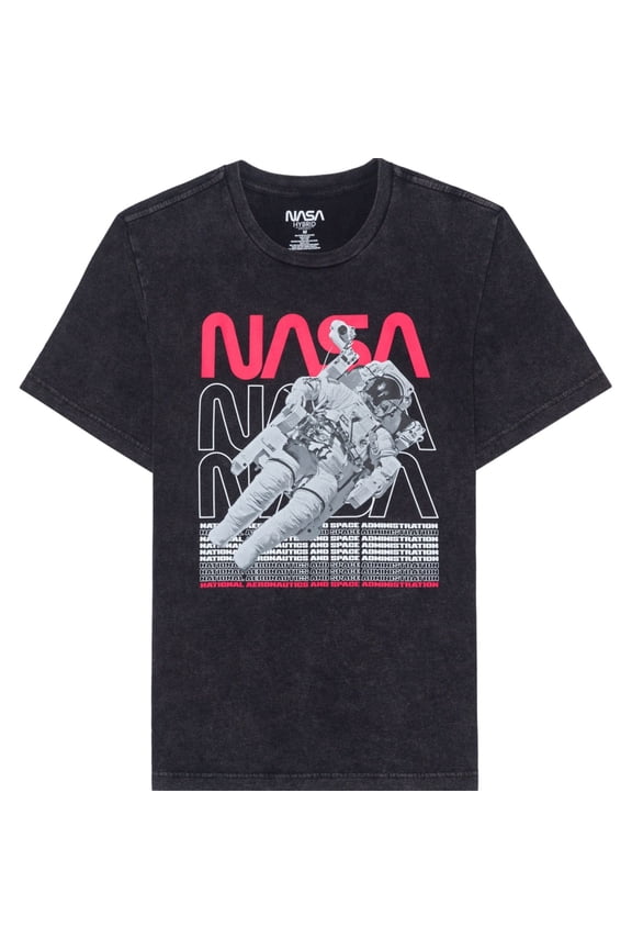 Hybrid Mens Regular fit Short Sleeve Graphic T-Shirt Shirt Medium Black