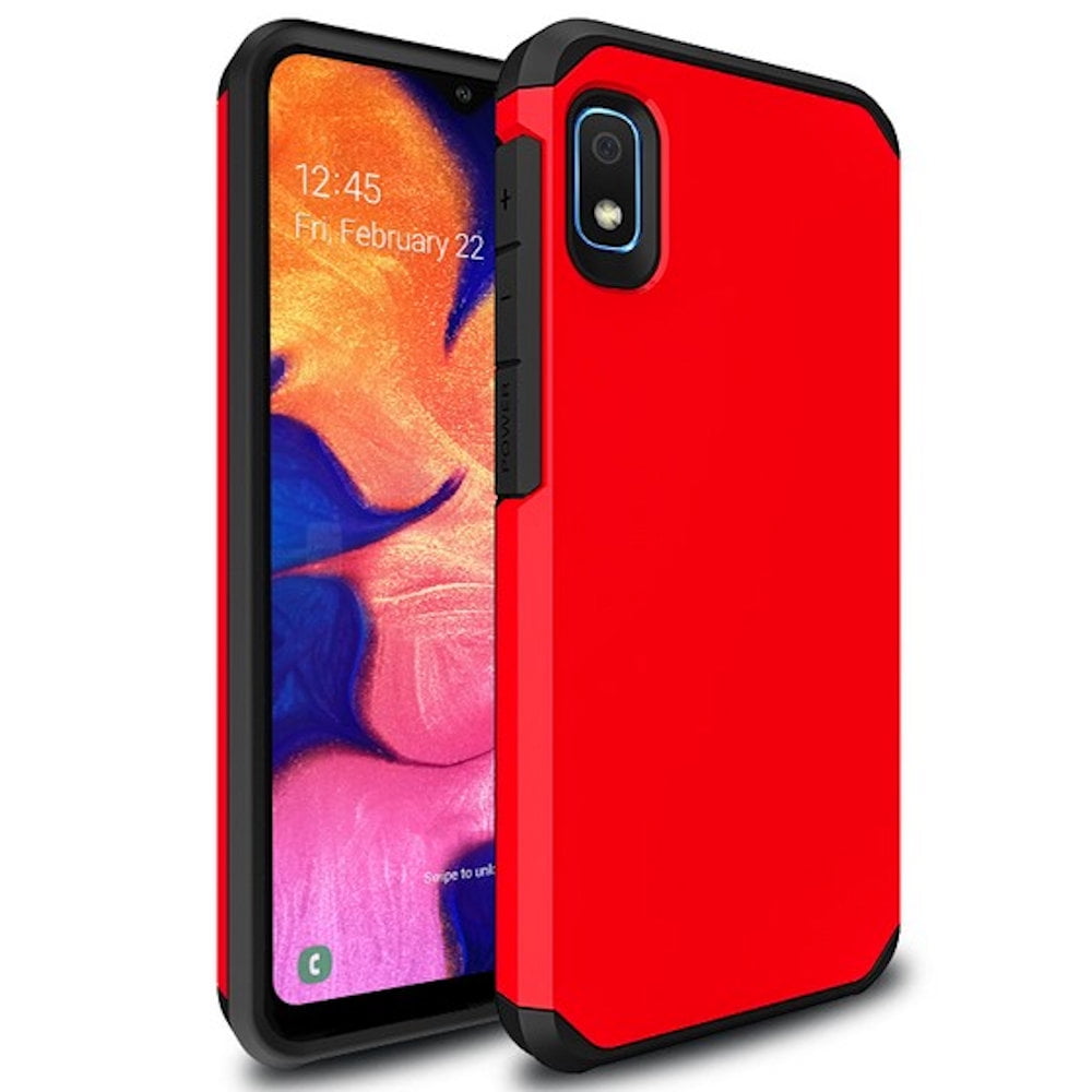 Hybrid Multi-Layer Armor Case for Samsung Galaxy A10e - Red