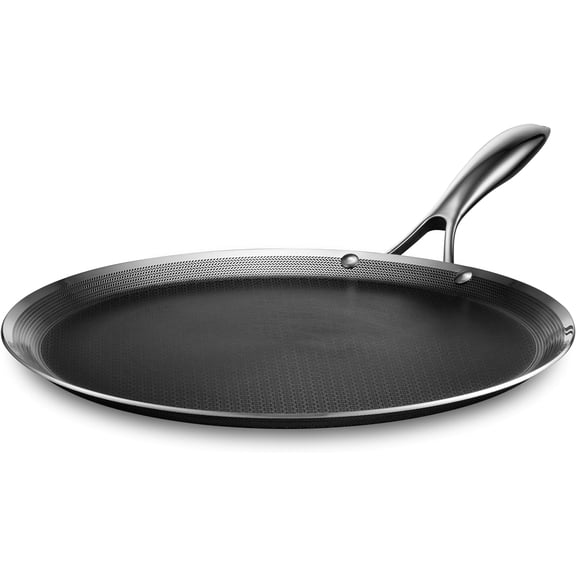 Hybrid Nonstick 13-Inch Griddle Pan, Stay-Cool Handle, Dishwasher-Friendly, Oven-Safe Up to 900F, Induction Ready, Compatible with All Cooktops