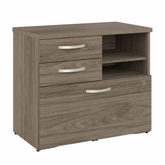 Studio C Office Storage Cabinet with Drawers in Modern Hickory - Engineered Wood