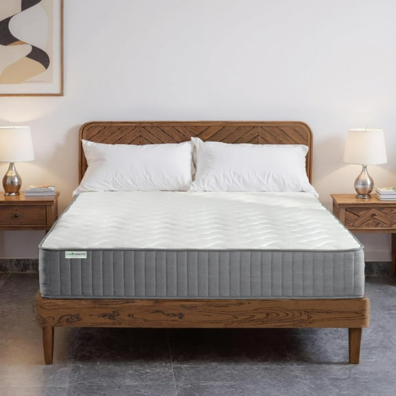 Hybrid Queen Mattress 10 Inch – Made in USA Medium Feel Queen Bed Mattress with Pocketed Coils & Cooling Gel Memory Foam, Reinforced Edge Support, CertiPUR-US Certified, Bed in a Box, SE-10-Q