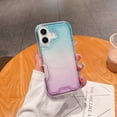 thumbnail image 1 of Hybrid Rubber for iPhone XS/X Case, Heavy Duty Protection Hard PC Cover+Soft Silicone Sturdy Reinforced Non Yellowing Bumper  Wireless Charging Phone Case For iPhone XS/X,Blue+Purple, 1 of 10