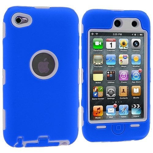 Hybrid Skin Hard Silicone Armor Case Cover for Apple iPod Touch 4G