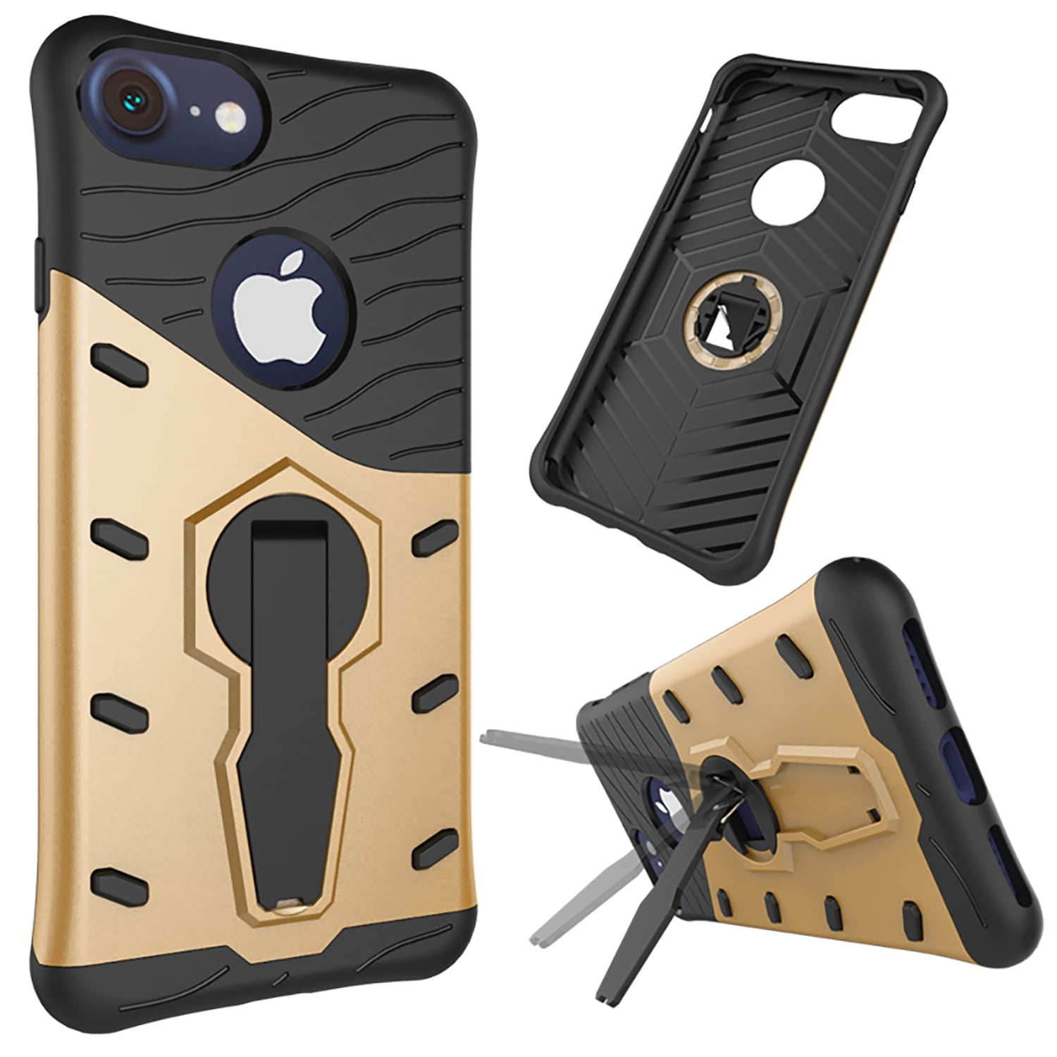 Hybrid Skin Protecion Case with Kickstand for Apple iPhone 7 Exact Fit