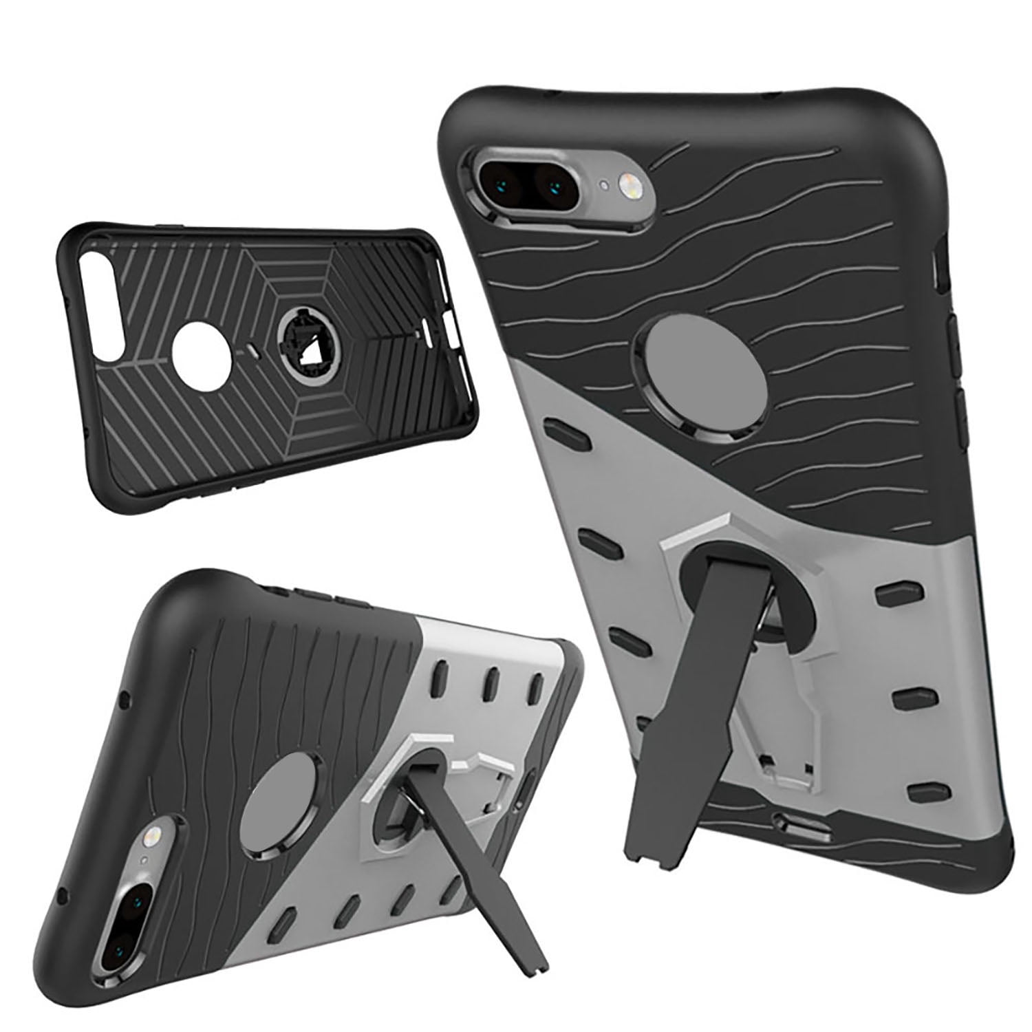 Hybrid Skin Protecion Case with Kickstand for Apple iPhone 7 Plus Exact Fit