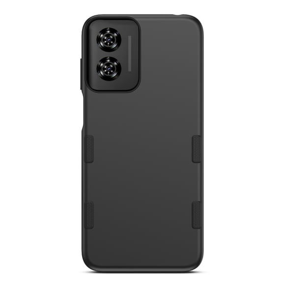 Hybrid Slim Shockproof Bumper Protective Hard PC + Rubber TPU Phone Cover Bravo Series Case for Motorola Moto G Play 4G (2024) - Black