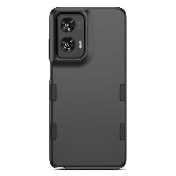 Hybrid Slim Shockproof Bumper Protective Hard PC + Rubber TPU Phone Cover Bravo Series Case for Motorola Moto G Stylus 5G (2024) - Black