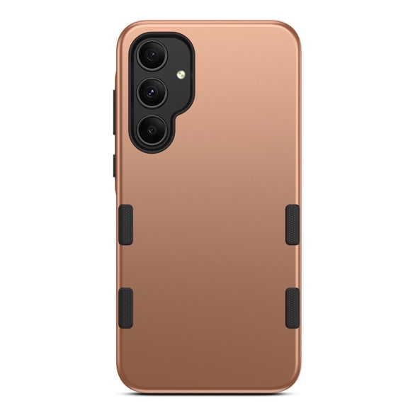 Hybrid Slim Shockproof Bumper Protective Hard PC + Rubber TPU Phone Cover Bravo Series Case for Samsung Galaxy A35 5G - Rose Gold