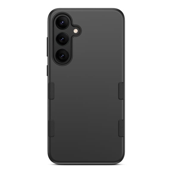 Hybrid Slim Shockproof Bumper Protective Hard PC + Rubber TPU Phone Cover Bravo Series Case for Samsung Galaxy S24 Plus - Black