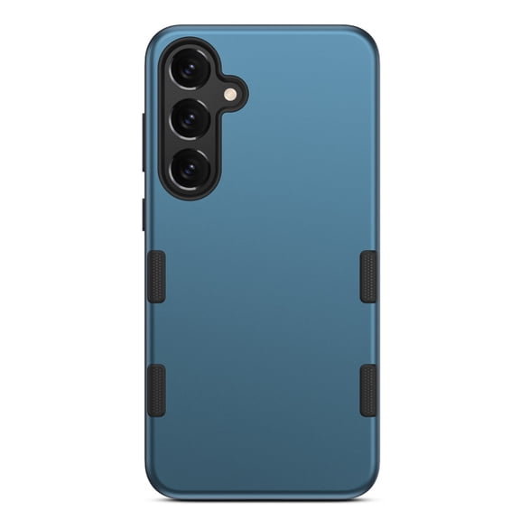 Hybrid Slim Shockproof Bumper Protective Hard PC + Rubber TPU Phone Cover Bravo Series Case for Samsung Galaxy S24 Plus - Blue