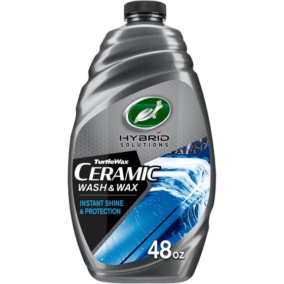 Hybrid Solutions Ceramic Car Wash and Wax, Gentle pH Neutral Car Cleaner with Extreme Water Beading Paint Protection, High Gloss Spot-Free, Car Wax Shine, Fruity Scent, 48 oz (Pack of 1)