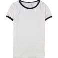thumbnail image 1 of Hybrid Womens Honolulu Ringer Basic T-Shirt, White, Large, 1 of 2