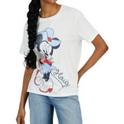 HYBRID APPAREL Hybrid Womens Howdy Minnie Mouse Graphic T-Shirt, Off-White, Juniors, Medium