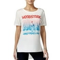 thumbnail image 1 of Hybrid Womens Woodtock Hi-Lo Graphic T-Shirt, Off-White, Juniors, Medium, 1 of 2