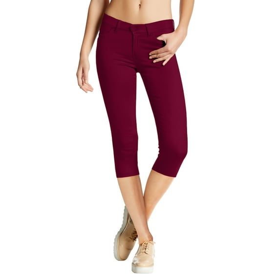 Hybrid and Company Women's Hyper Stretch Denim Capri Jeans