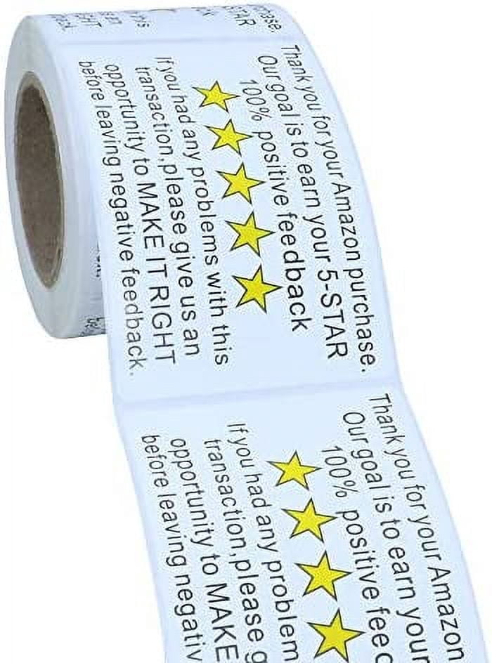 Hybsk 2"x3" Amzon Thank You for Your Purchase Feedback Stickers Amzon Shipping Supplies Labels Adhesive Label 200 Per Roll (Amzon)
