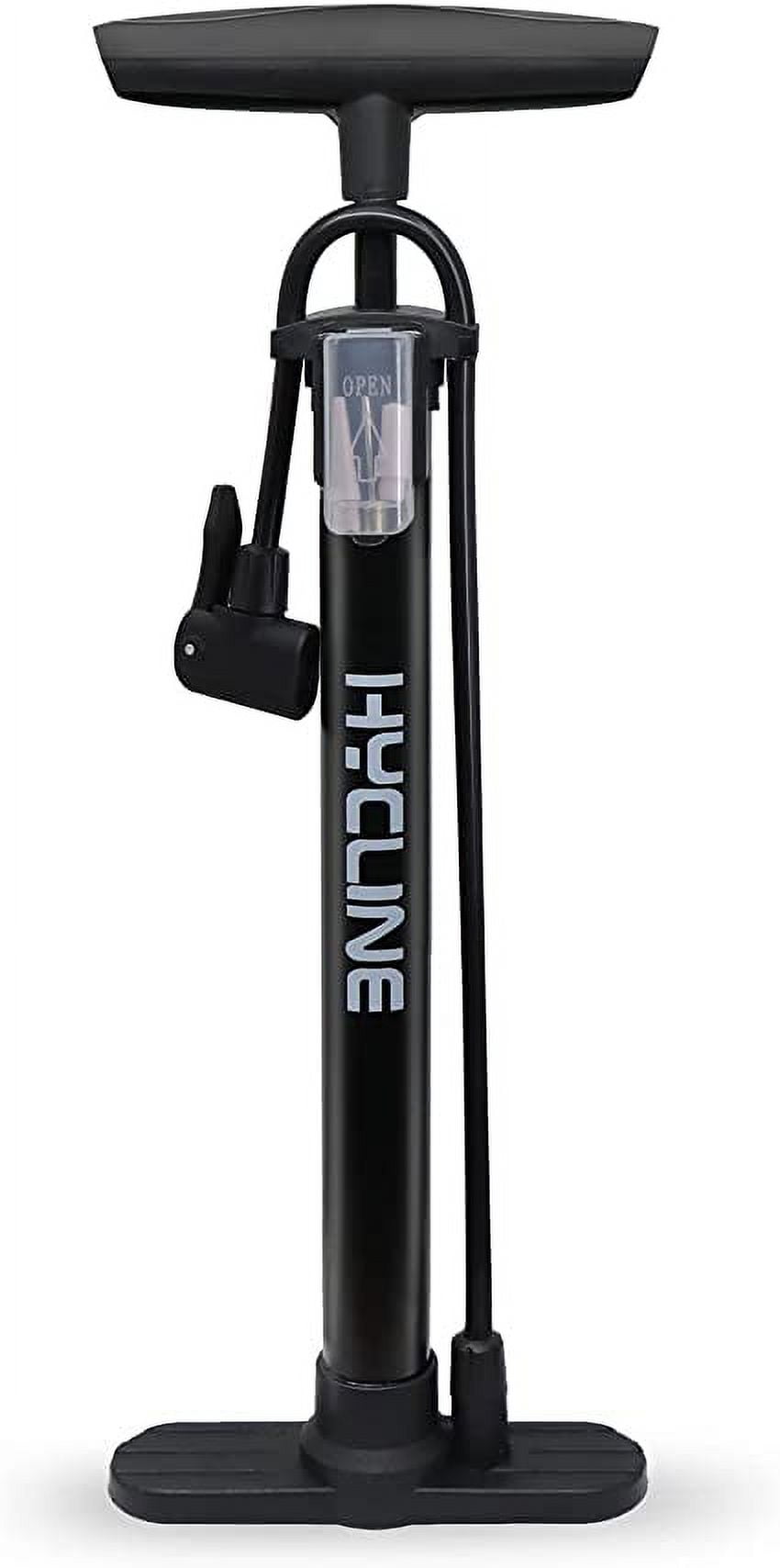 Hycline Bike Pump, Floor Bicycle Tire Pump, 150/160 PSI High Pressure Air  Pumps with Presta and Schrader Valve for Road Mountain Bike Tires, Balls