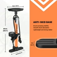 PRO BIKE TOOL High Pressure Mini Bike Pump with Gauge, Fits Presta ...