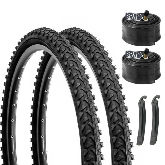 Hycline Mountain Bike Replacement Tire: 26x1.95 inch (52-559mm) Premium Butyl Rubber Puncture-Resistant Folding Bicycle Tire Compatible with MTB Off-Road Bike