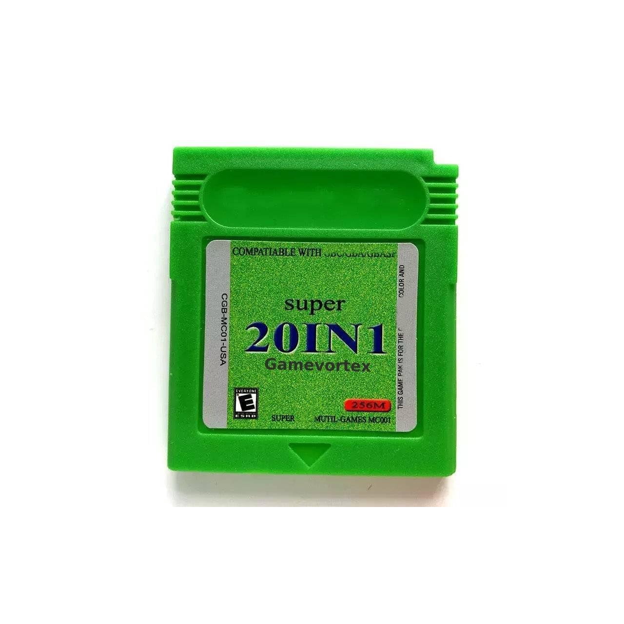 Hycus Game Boy Color Super 20 in 1 Multi Game Cartridge  Retro Video Game Collection Compatible with Game Boy Color, Game Boy Advance & GBA SP