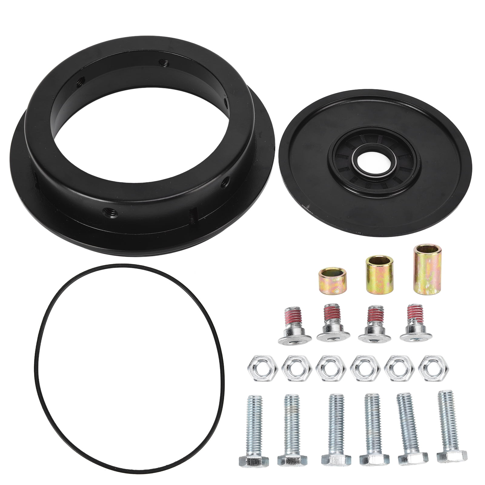 Hydanny 13cm Motorcycle Rear Drum Brake Flange Black for YBR CG GN GS Engine GY6 125 150 CC