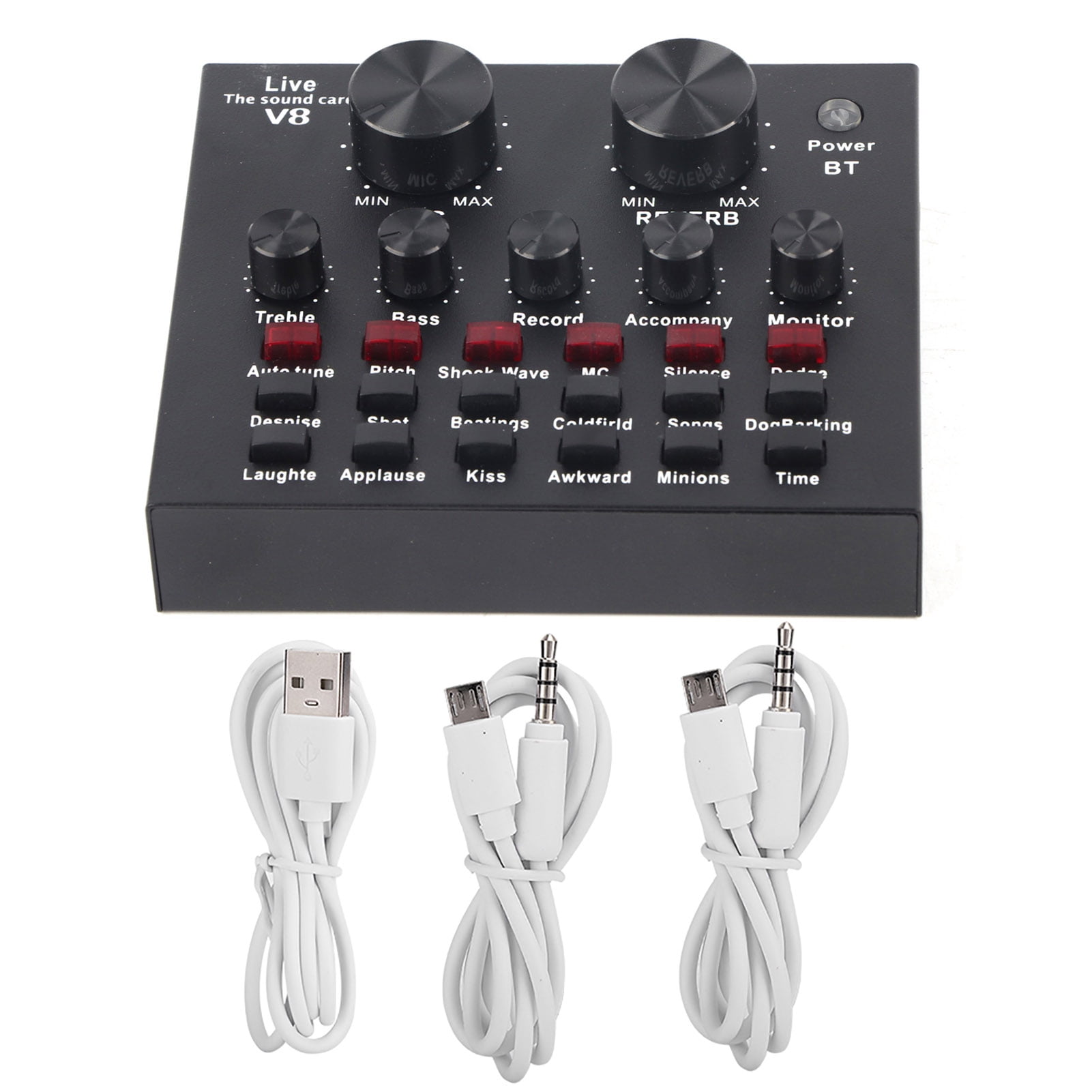 Hydanny Live Broadcast Sound Card 112 Kinds of Electric Sound Support