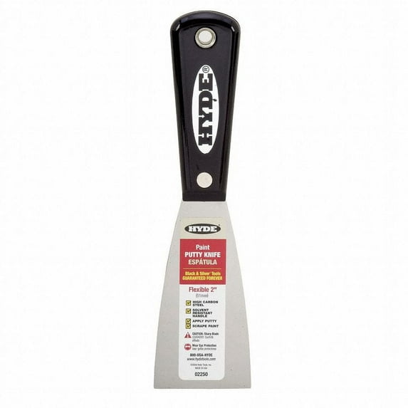 Hyde 02300 2 Inch Stiff High Carbon Steel Blade Putty Knife - Quantity of 5