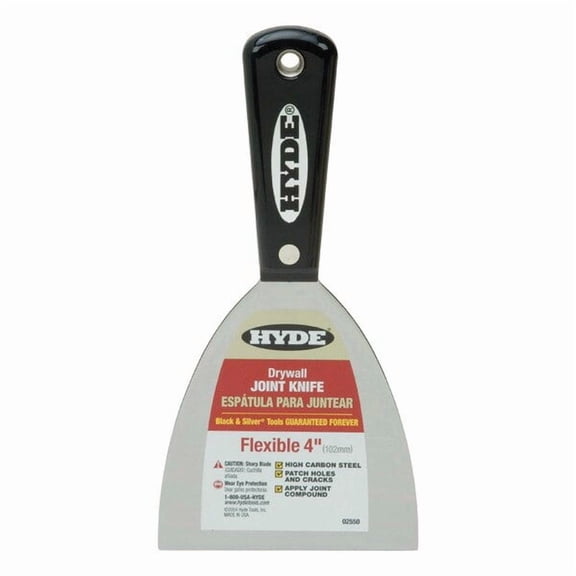 Hyde 02550 4 Inch High Carbon Steel Blade Putty Joint Knife - Quantity of 20