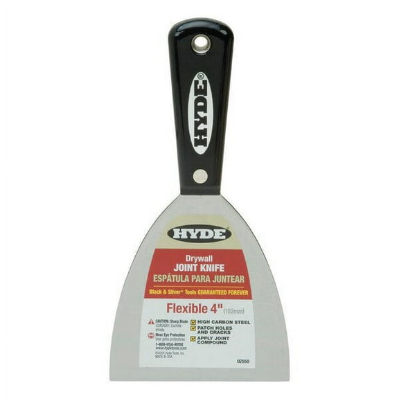 Hyde 02550 4 Inch High Carbon Steel Blade Putty Joint Knife - Quantity of 4