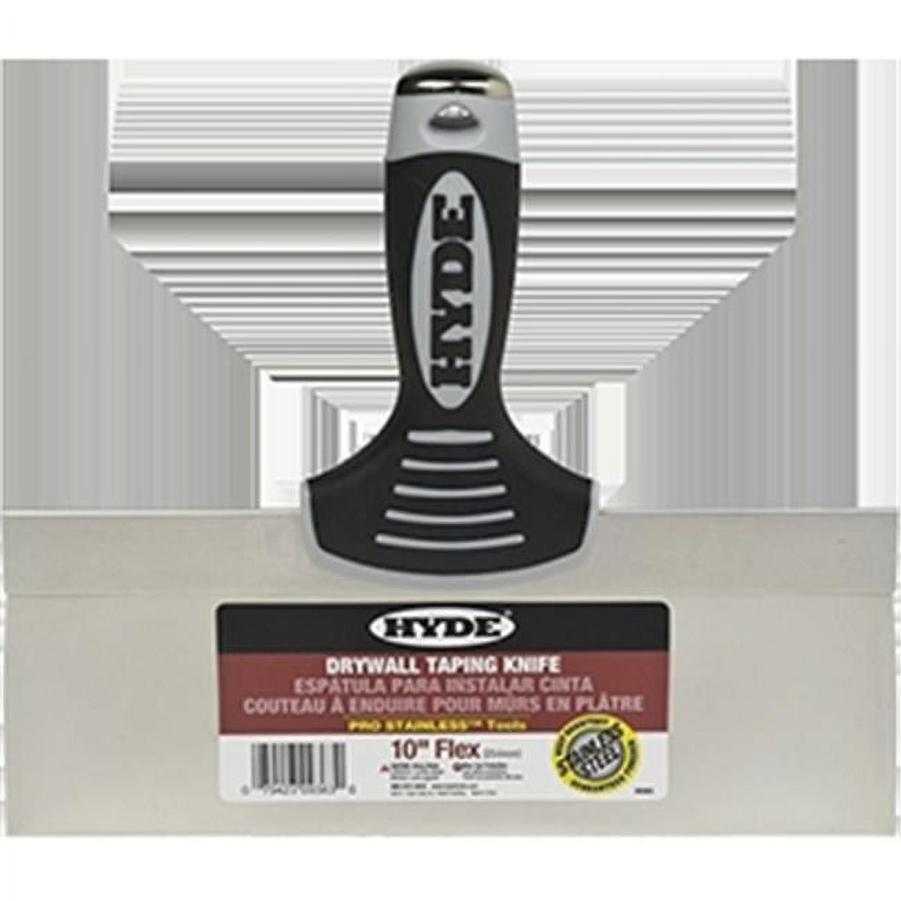 Hyde 09363 Pro Stainless Drywall Taping Knives, Steel, 10 Lgth