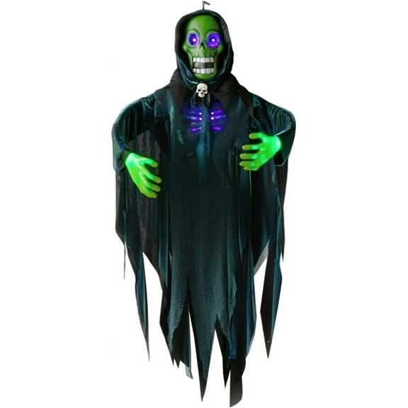 Hyde & EEK Giant Skeleton Ghoul Light Up Green Halloween Decoration