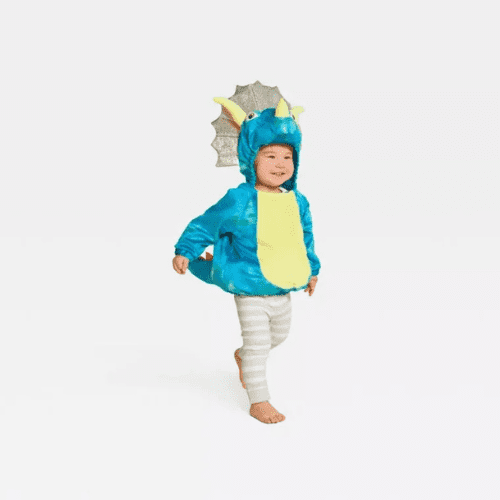 Hyde & Eek! Infant Triceratops Dinosaur Costume Blue 0-6 Months Halloween