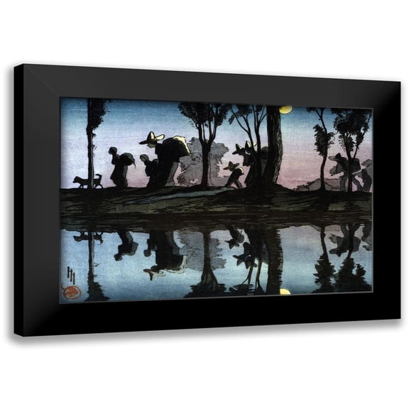 Hyde, Helen 14x11 Black Modern Framed Museum Art Print Titled - Moonlight on the Viga Canal