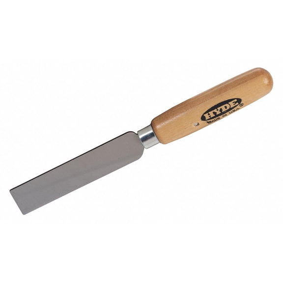Hyde Stiff Industrial Hand Knife with 1" Carbon Steel Blade, Natural 60090