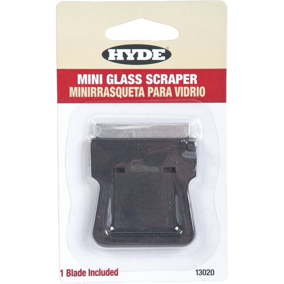 Hyde Scraper Straight Blade - Steel, Flexible Blade - 3/4-Inch Width, Black